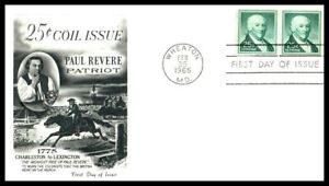 1965 Paul Revere Sc 1059A FDC coil pair with Fleetwood cachet (BR
