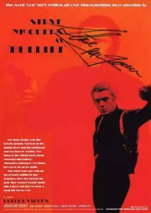 PÓSTER FOTO FIRMADO BULLITT 12""X8"" A4 Steve McQueen - Imagen 1 de 1