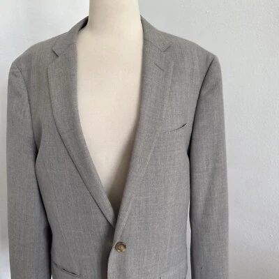 J Crew Sports Coat Mens 38R Gray Wool Ludlow Tollegno 1900 Double Vented Blazer - Image 1 of 4