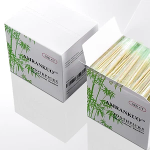 Bamboo Wooden Toothpicks With Individually Wrapped Package| 2000-Count Round Too - Picture 1 of 6