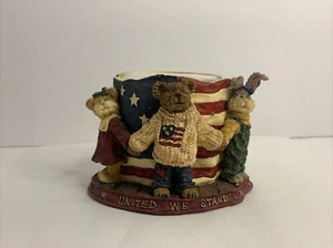 Boyds Bear JB Bearyproud Pals United We Stand USA Votive Candle Holder 27768 - Imagen 1 de 8