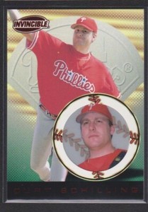 1999 PACIFIC INVINCIBLE RUBY RED FOIL RETAIL PARALLEL #113 CURT SCHILLING PHILS