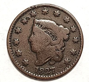 Testa di coronetta grande centesimo 1827 - Foto 1 di 2