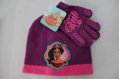 NUEVO Conjunto de Guantes Gorro Niñas Princesa Disney Elena de Avalor Invierno Tejido Gorra Foto 1 de 2