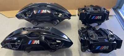 2023-2025 BMW G70 740I/760I/i7 JUEGO DE PINZAS DE FRENO DELANTERAS/TRASERAS OEM NEGRAS Foto 1 de 4