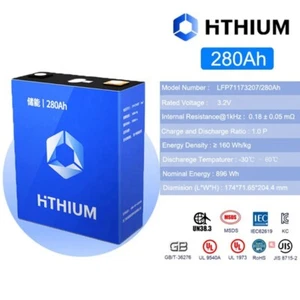 4 x Hithium 280 Ah ESS LiFePO4-Zellen 3.2V Lithium-Eisenphosphat 10.000 Zyklen - Bild 1 von 6