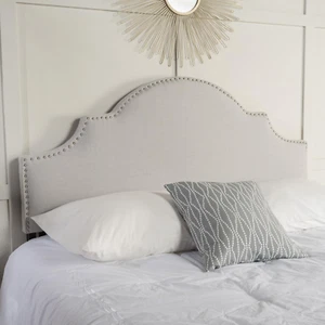Christopher Knight Home Nora Headboard - Fully Upholstered, Queen / Full, Light - Picture 1 of 7