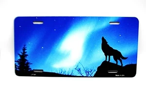 WOLF METAL CAR NOVELTY LICENSE PLATE AUTO TAG - Picture 1 of 15