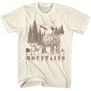United States National Parks Great Smokey Mountains Bear Sunset Men's T Shirt - Picture 1 of 5