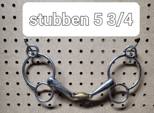 Stubben Steeltec 3-Ring Gag with Copper Link ~ English Horse Bit ~ 5 3/4" Mouth