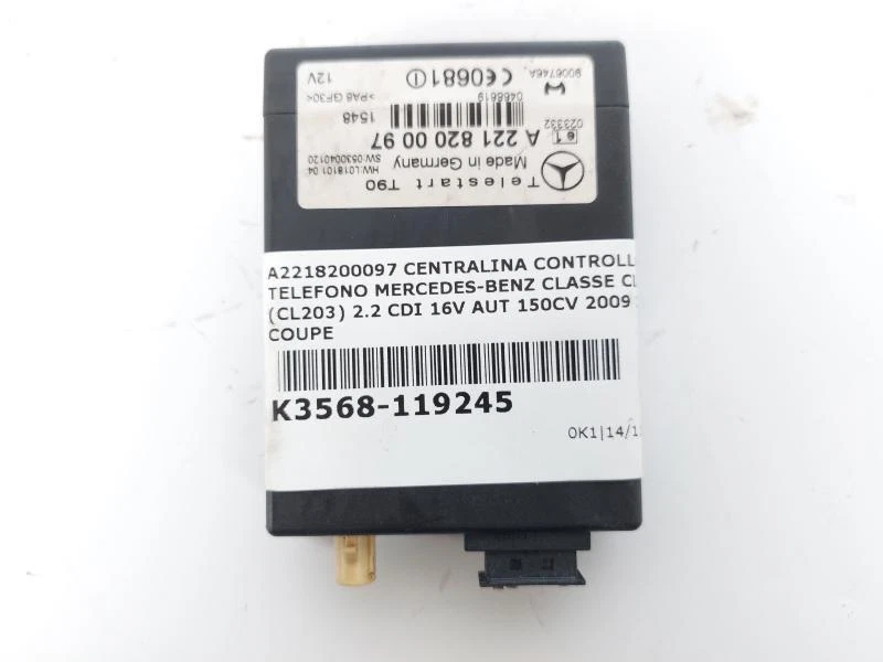 A2218200097 CENTRALINA CONTROLLO TELEFONO MERCEDES-BENZ CLASSE CLC (CL203) 2.2 C - Immagine 1 di 4