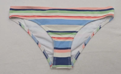Roxy sz Jr XL Bikini Bottoms Line Up Hipster multi color stripes textured 0716 - Image 1 of 4
