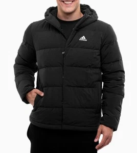 HG8751 Adidas Helionic Hooded Down Herren Daunenjacke Schwarz leichte Jacke - Bild 1 von 8
