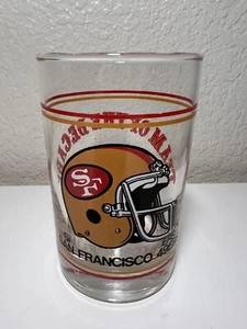 Vintage San Francisco 49ers Team of the Decade 12 oz Drinking Glass 1980s NFL - Picture 1 of 9