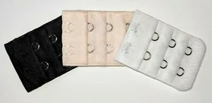 NEU! 2-Haken BH-Verlängerung Rückengurt Adapter ~ KOSTENLOSER VERSAND ~ schwarz weiß nude rot - Bild 1 von 6