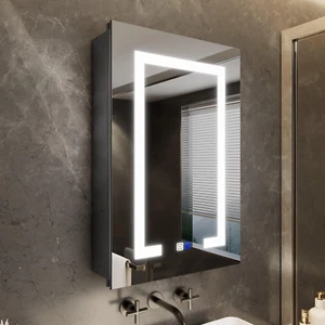 16 X 24 LED Lighted Bathroom Medicine Cabinet with Mirror, Recessed or Surface M - Picture 1 of 9