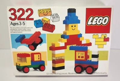 Vintage LEGO #322 Basic Building Set 1982 Sealed 52 Pieces New Old Stock - Image 1 of 4