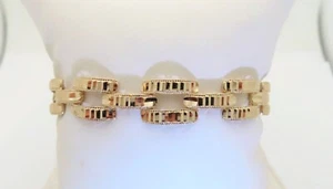 14k Gold Bracelet For Women Solid Gold Jewelry Gift Lobster 9mm Size 6.5 B174 - Picture 1 of 8