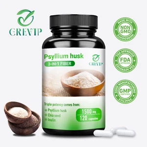 120pcs Psyllium Husk 1500mg- Natural Fiber Husks Digestive Aid, Digestive Health - Picture 1 of 12