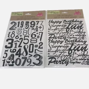 Crafter's Square Rub-On Transfers Letters Number Birthday 2 Pks Crafts Scrapbook - Picture 1 of 2