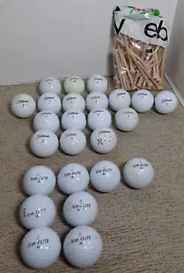 Lote de 25 pelotas de golf (17) Titleist y (8) pelotas de golf Top Flite y camisetas Pride de 2,75" - Imagen 1 de 14