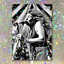 Janis Joplin Holographic Headliner Sketch Card Limited 1/5 Dr. Dunk Signed