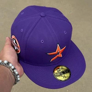 NEW Purple Houston Astros Celebrating 45 Years Orange 59FIFTY New Era Fitted Hat - Picture 1 of 11