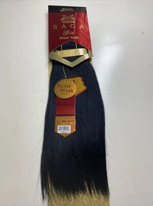 SAGA ORO YAKY 12"_#1_100% EXTENSIÓN REMY CABELLO REMY HUMANO TEJIDO - Imagen 1 de 3