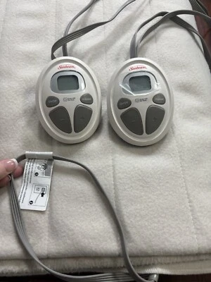 Sunbeam Queen Sz Electric Warm Blanket Dual Zone 10 Settings Polyester WORKS EUC - Image 1 of 4