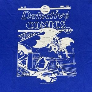 DC Detective Comics T-Shirt Herren XL #27 Batman Blau Kurzarm 75th Graphitti - Bild 1 von 13