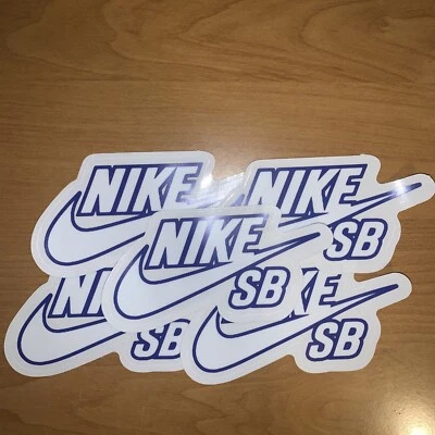 New Nike SB Sticker Clear Blue x 5  (FREE SHIPPING) No Tracking  5" x 2.5" - Image 1 of 2