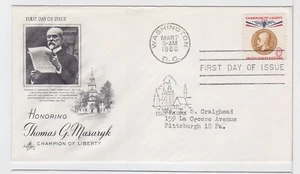 TurtlesTradingPost - Thomas G. Masaryk 1960 #1148 Artcraft Cachet FDC - Picture 1 of 1