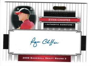 RYAN CHAFFEE 2008 RAZOR BASEBALL DRAFT ROUND 3 SIGNATURE CARD 163 #0069/1199 - Picture 1 of 2
