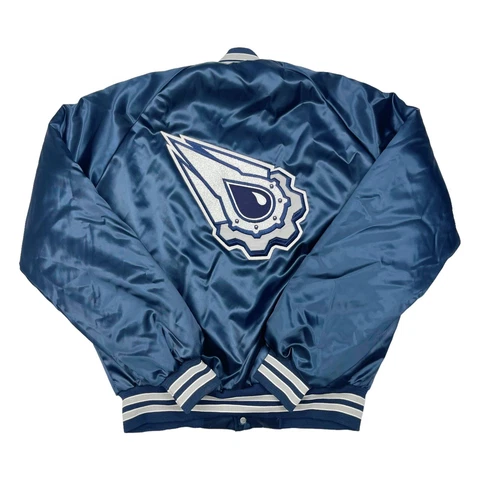 VTG RARE EDMONTON OILERS MCFARLANE 3rd ALTERNATE CHALKLINE SATIN JACKET MENS MED Cover
