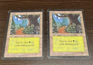 2x Alpha Forest V2 LP Light Play Magic the Gathering MTG - Picture 1 of 2