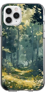 Nature Forest Trees Leaves Cosy Spring Fresh Case Silicone Shockproof MagSafe - Picture 1 of 9