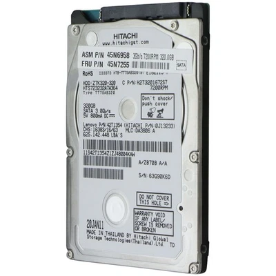 Hitachi Travelstar Z7K320 H2T3201672S7 SATA II 3.0Gbps 320GB 2.5-inch HDD - Image 1 of 4