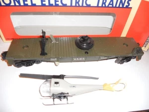 Lionel 3429 USMC Launching Helicopter Car w/USMC copter, repo box, instr "RARE" - Picture 1 of 21