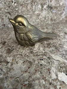 Vintage Brass Sparrow Bird Figurine - Picture 1 of 7