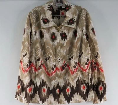 Chaqueta Chicos Zenergy Neema Estampado Tribal Cremallera Completa Chocolate Talla 2 Nueva con Etiquetas Lista $119 Foto 1 de 4