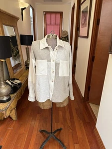 My Stree Ivy/ Oatmeal Button Down Shacket Gr. S UVP 90 $ 9/15 - Bild 1 von 5