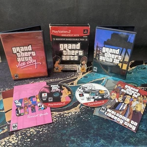 Grand Theft Auto Double Pack Vice City & 3 Sony PlayStation 2 Ps2 Complete CIB - Picture 1 of 1