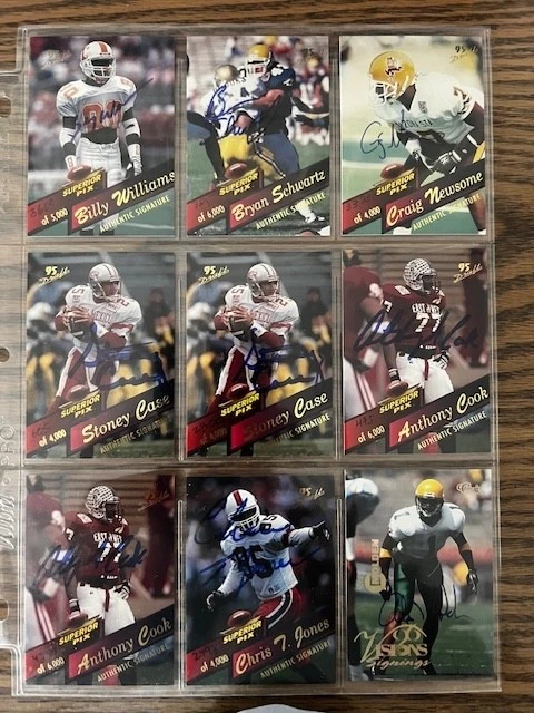 1995 Billy Williams Superior Pix 95 Draft Authentic Signature 3665/5000 - Image 1 of 2