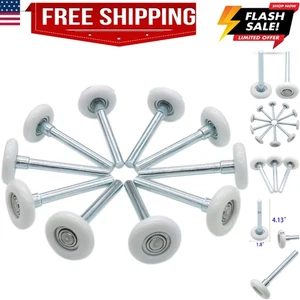 Weiße 1,8" leise Nylon Garagentor Räder 4" Vorbau für Garagenschiene Ersatz... - Bild 1 von 8