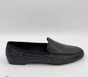 Chico’s Damengröße 8 OONA schwarz vegan bestickt Wildleder Blumenmuster Halbschuhe flache Schuhe - Bild 1 von 5