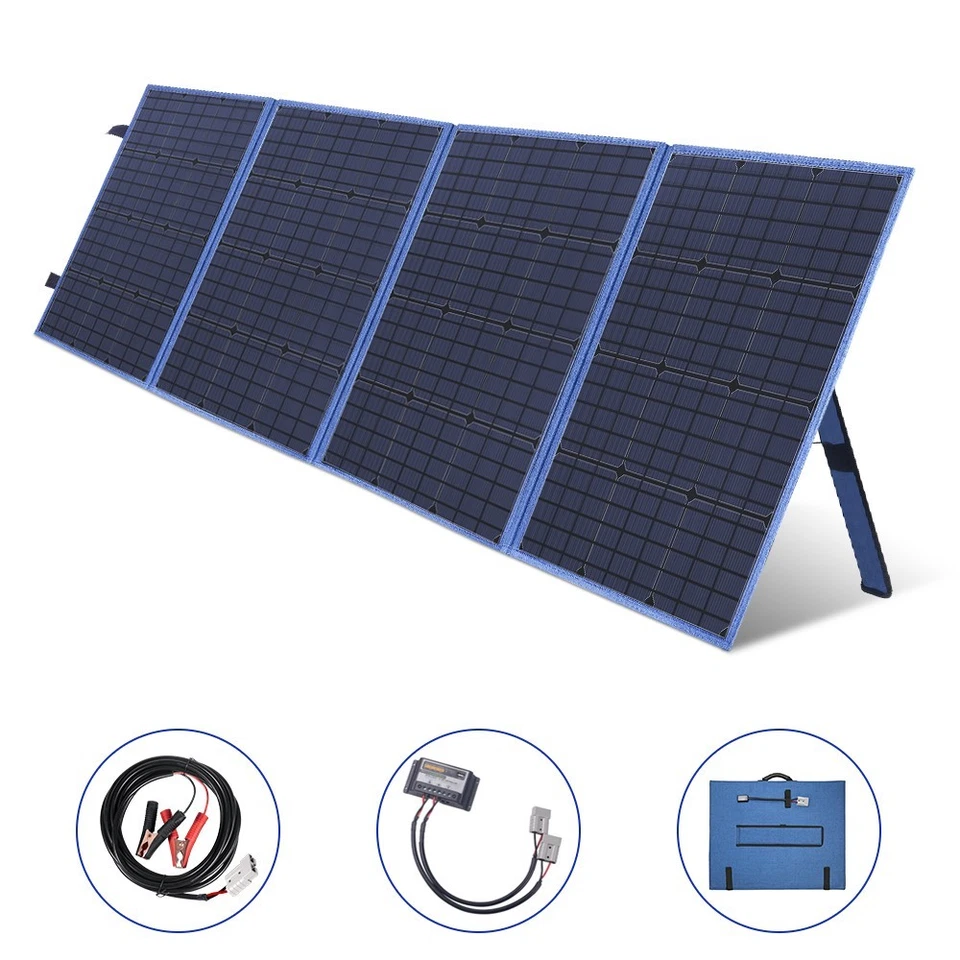 Solar Blanket 300W 400W 600W 12V Folding Solar Panel Kit Mono Power USB - image 1 of 1