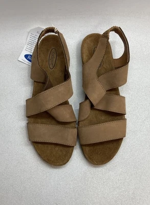 Rockport Tan Nubuck Leather Strappy Slingback Comfort Sandals NWT Womens Size - Image 1 of 4