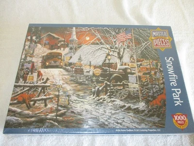 Master Pieces Snowfire Park Aaron Faulkner 1000 PC NEW SEALED PUZZLE 70009 - Image 1 of 3