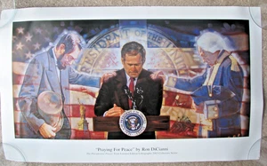 Ron DiCianni Limited Edition Print Praying for Peace Bush Lincoln Washington - Bild 1 von 4