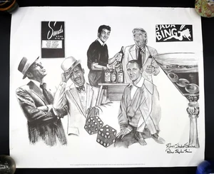 Robert Stephen Simon Signed Unframed Print Rat Pack Sinatra Davis Jr Martin - Picture 1 of 24